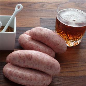 Pork, cheddar & mustard sausages. 6/pack. min400g